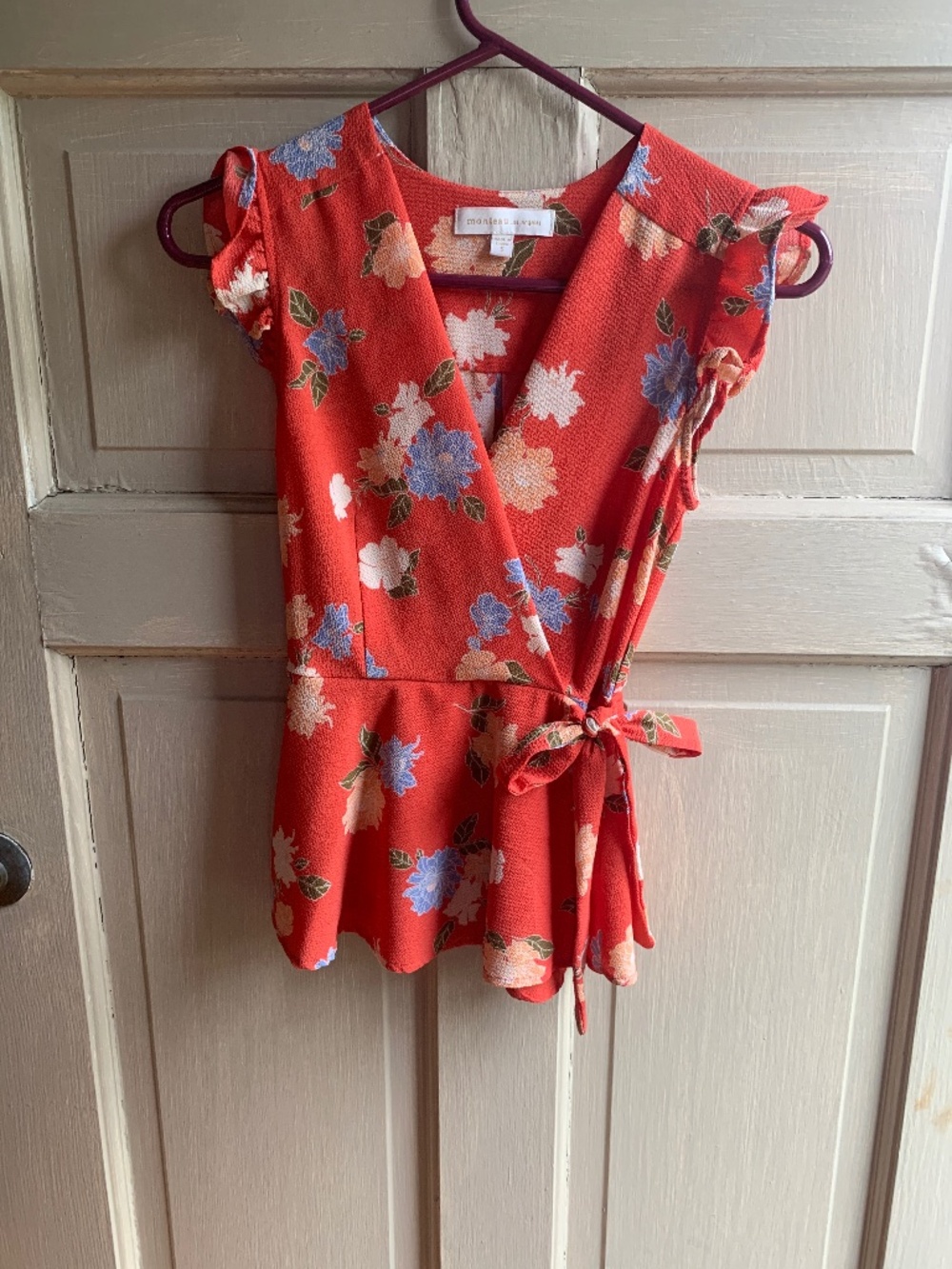 Red/Orange Floral Tank Top